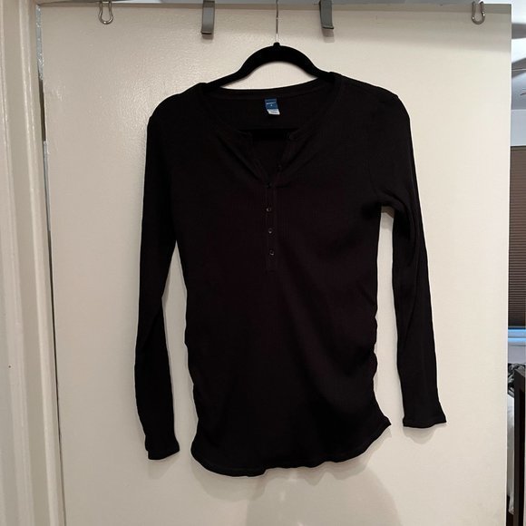 Old Navy Black Long-Sleeved Maternity Shirt – Size Medium – Genlty-Used - Picture 2 of 4